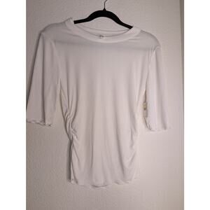 Free People Intimately NWT Take Me Home Ruched Ribbed Tee M